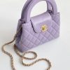 Chanel Kelly Bag Purple For Women 7.8in/19cm
