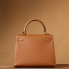 Hermes Kelly Epsom Gold Tone Lock Bag Brown For Women 9,8in/25cm