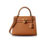 Hermes Kelly Epsom Gold Tone Lock Bag Brown For Women 9,8in/25cm
