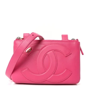 Chanel Lambskin CC Mania Waist Belt Bag Pink