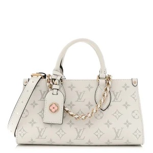 Louis Vuitton Calfskin Embossed Monogram OnTheGo East West White