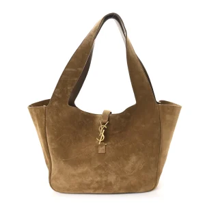 Saint Laurent Suede Bea Tote Golden Leaf