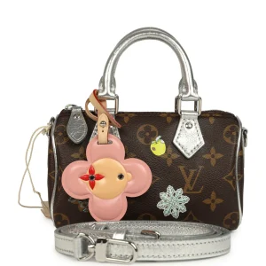 Louis Vuitton "57th Street NYC" Vivienne Nano Speedy Bag Brown Monogram Snowy Pearl Gold Hardware