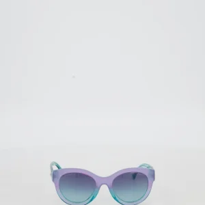 Chanel Green and Purple Ombre CC Sunglasses 050713