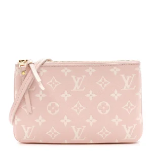 Louis Vuitton Empreinte Monogram Double Zip Pochette Rose