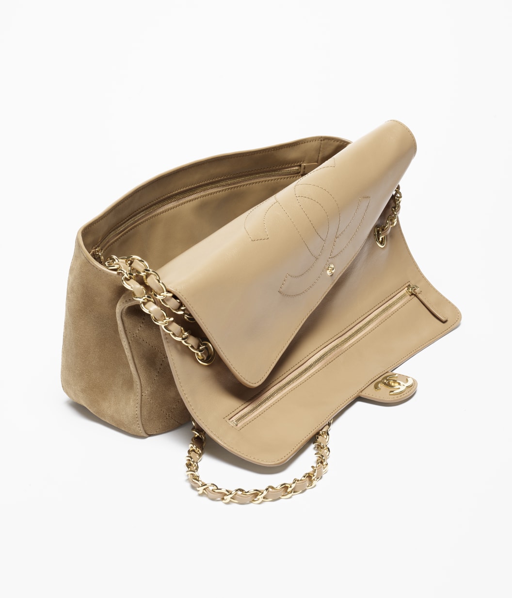 Chanel-Maxi-Flapbag-Shoulder-12.6in-32cm-Dark-Beige-Gold-Hardware-For-Women-AS6281-B24009-U9390-2