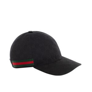 Gucci Original Baseball Cap GG Canvas Black 200035 KQWBG 1060