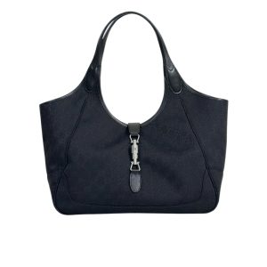 Gucci Jackie 1961 Large GG Canvas Tote Bag Black 35cm