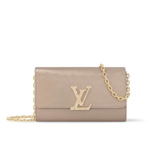 Louis Vuitton Pochette Louise Epi Leather Shoulder Bag Champagne 22cm M12789