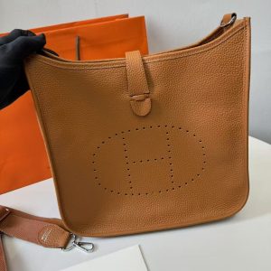 Hermes Evelyne III 29 Shoulder Bag 11.4in/ 29cm Brown Silver Hardware For Women H073599CC37