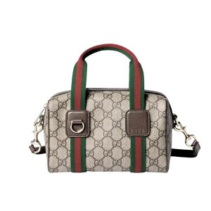 Gucci Mini GG Monogram Canvas Top Handle Bag Beige And Dark Brown 20Cm 859975 FACHL 8844