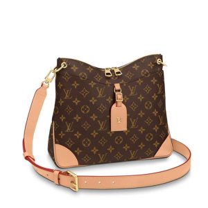Louis Vuitton Odéon MM Monogram Canvas Shoulder Bag Brown 31Cm M45355