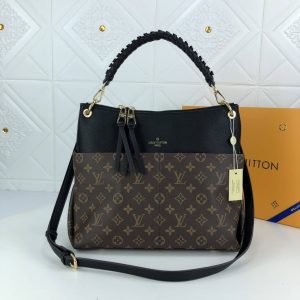 Louis Vuitton Maida Hobo Bag Monogram Canvas Black Brown 32Cm M45523